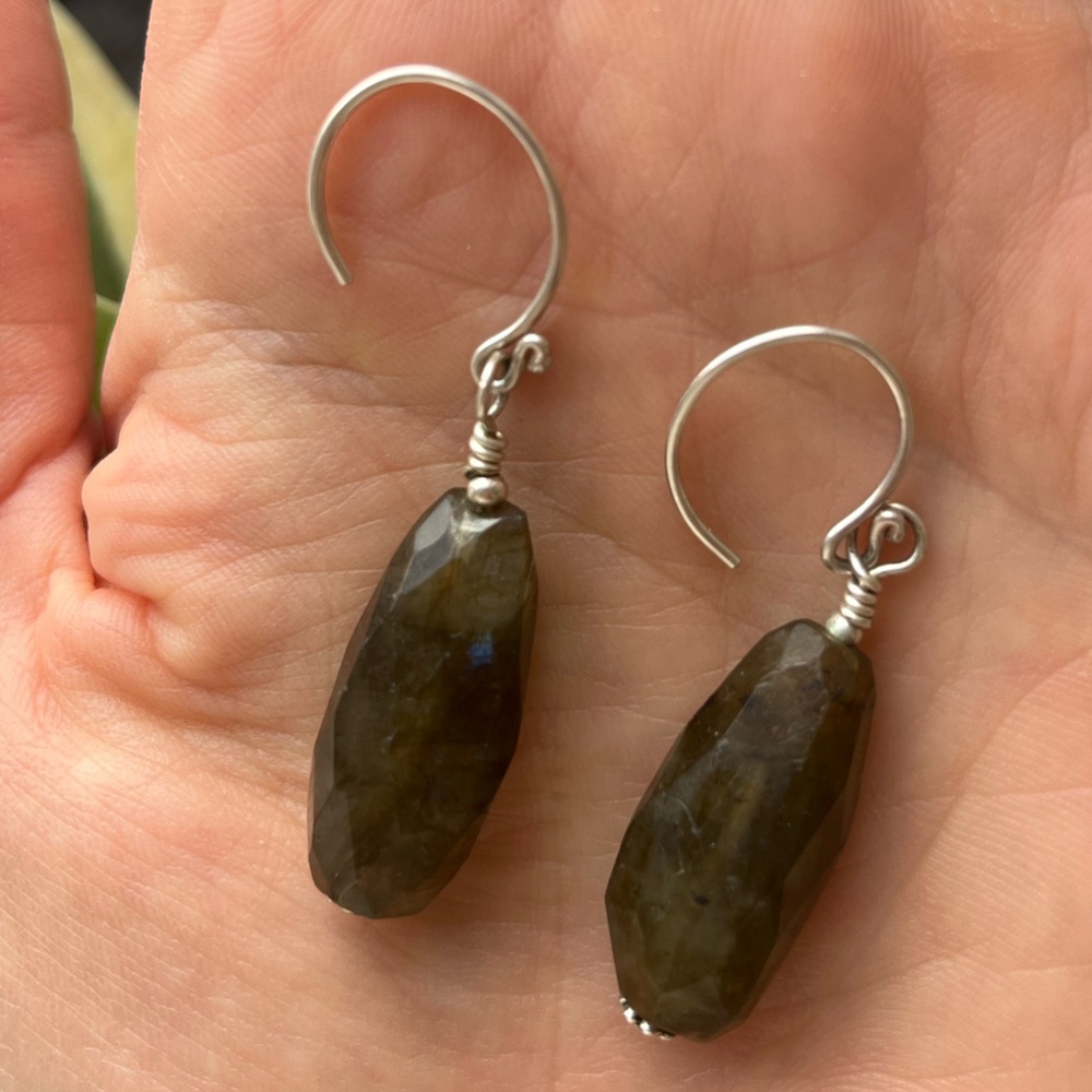 Sterling Labradorite Earrings